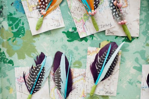 DIY Feather Bouts from A Beautiful Mess
